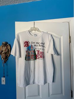 Vintage Jesus Bible Verse Distressed Paint T Shirt XL