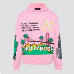 Cali To NYC Hoodie Pink 
