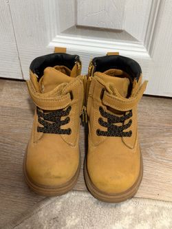Toddler Work Boots with Zipper size 8