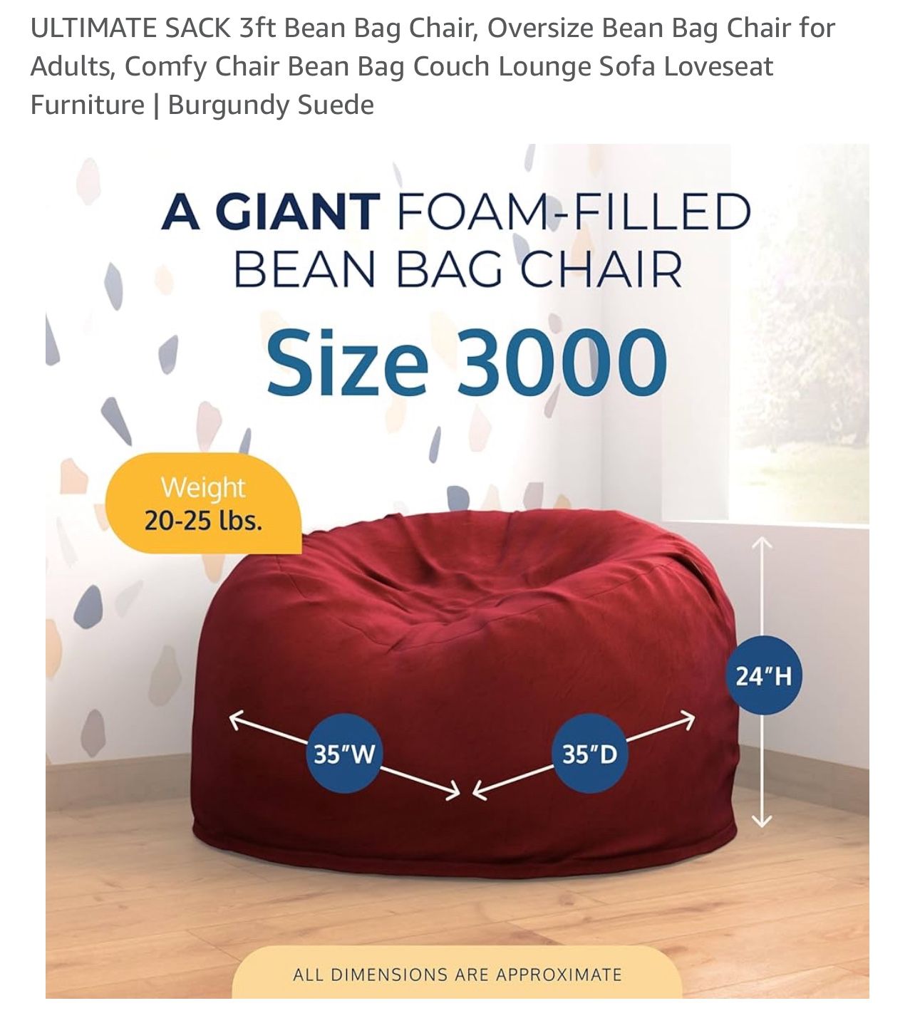 /Game Sack Giant Foam Filled Bean Bag Chair