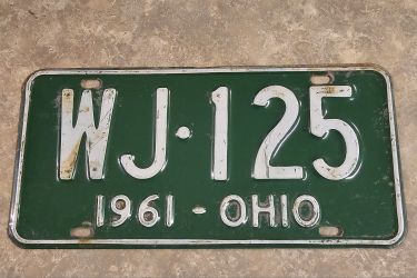 1961 Ohio Plate