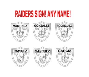 Raiders Metal Sign