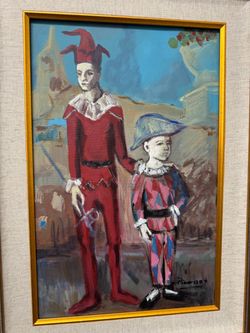 Hand painted original signed Picasso Van gogh monet antique gold era