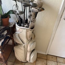 Random clubs - 1 iron, mostly hybrids, no driver , half women’s, half mens Plus Bag - OBO