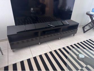 IKEA TV table with glass top