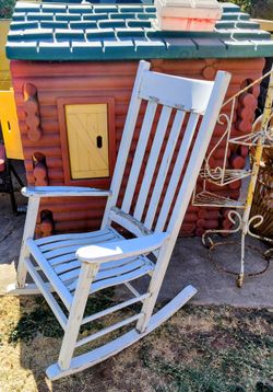 Chippy Shabby Vintage Wood Farmhouse Rocking Chair