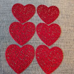 Heart shaped cup mats coasters