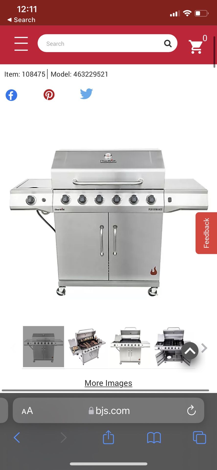 Brand New Char Broil Performance Series 6 Burner Gas Grill for