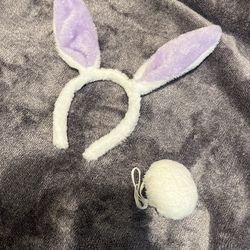 Purple Bunny 🐰 Ears With Tail 
