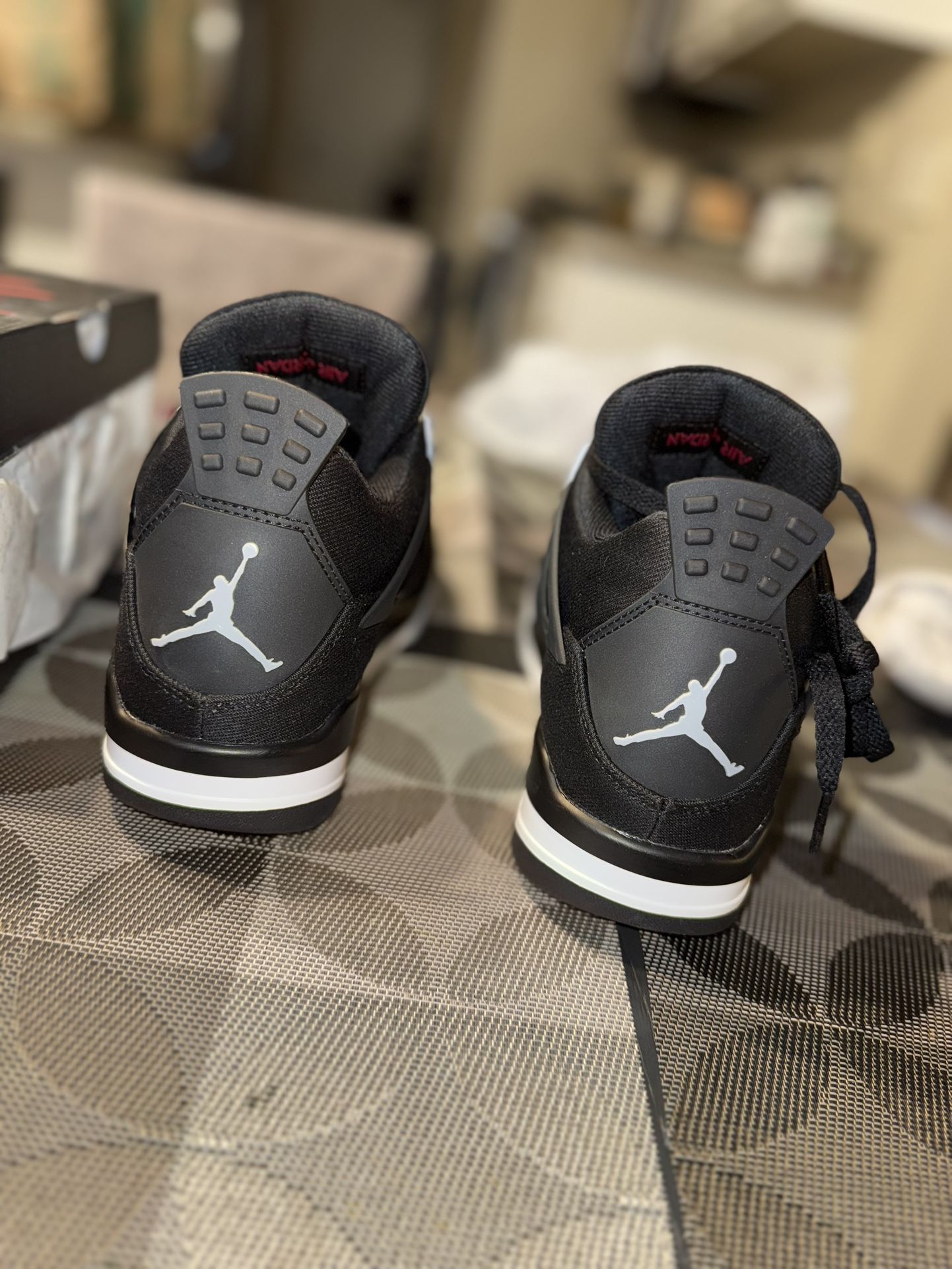 Brand New Jordan 4 Black canvas men’s US SIZE 9 