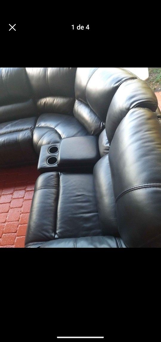 SECTIONAL RECLINER ELECTRIC BLACK COLOR... DELIVERY SERVICE AVAILABLE 🚚💥🚚