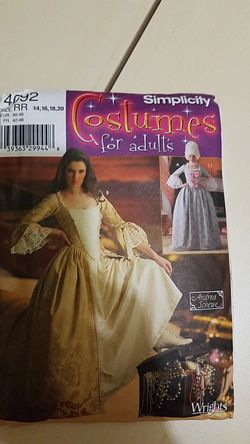 Simplicity costume pattern sizes 14-20