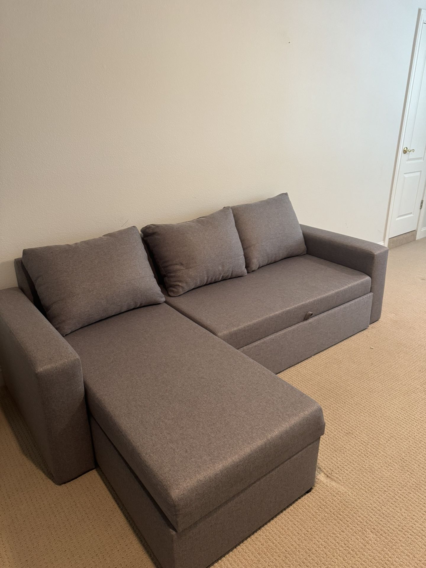 Gray sofa bed