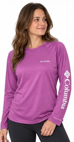 Columbia Omni-Shade Purple Long Sleeve Shirt M