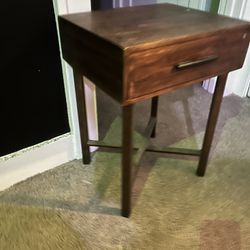 Antique side table drawer