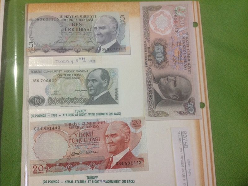 Turkey 5,10, 20, 50 Liars Banknotes, Uncirculated