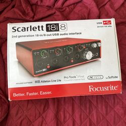 Focusrite Scarlett18i8 2nd Generation 