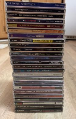 25 Music CDs U2 Cheap Trick Gloria Aerosmith Foo Fighters Moby used clean