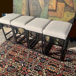 Restoration Hardware Reese Counter Stools RH Barstool backless Retails +1k each Asking $200 each 4 Available/ selling 4 or 2 / 18 W x 16 D x 25 H 