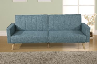 Brand new 76" gray linen sofa futon