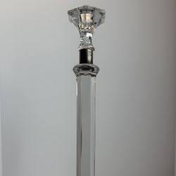 Elegant Crystal Glass Hexagonal Taper Candle Holder