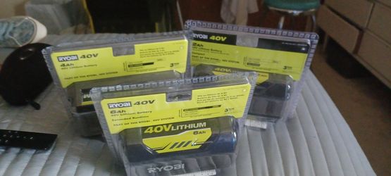 Ryobi Batteries 40v 2,4,6,ah