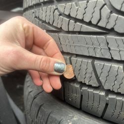 Set Of 3 Tires Size 225R18 Like New For Subaru Crosstrek