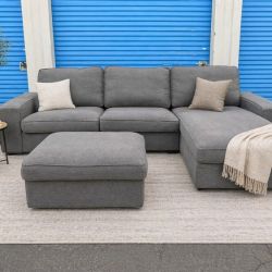 Gray Sectional Couch Sofa