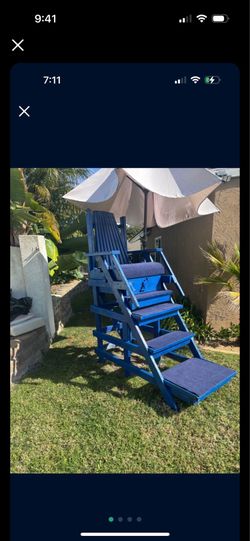 Lifeguard Chair (wood) XL- For Yard, Pool Or Beach - WOW
