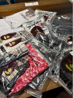 BAPE shorts and tees