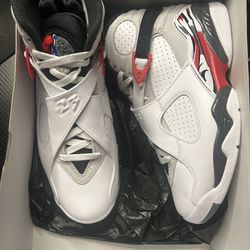 Jordan 8 White True Red Size 9.5 New 