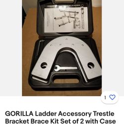 Gorilla Ladder Accessory Trestle Bracket Brace Kit Set of 2 with Case Wrench