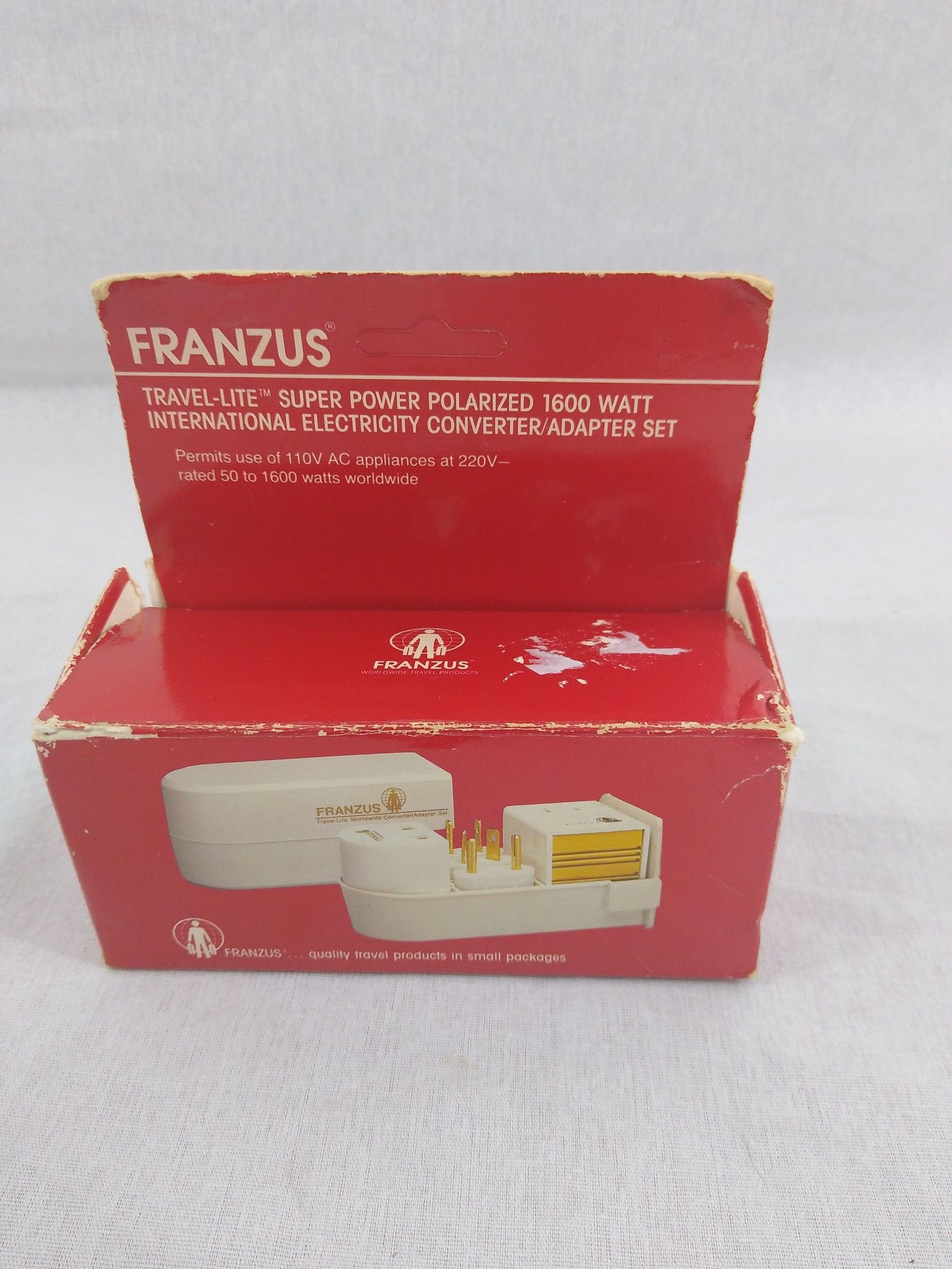 Franzus Travel Lite International Electricity Converter Adapter 1600 Watt