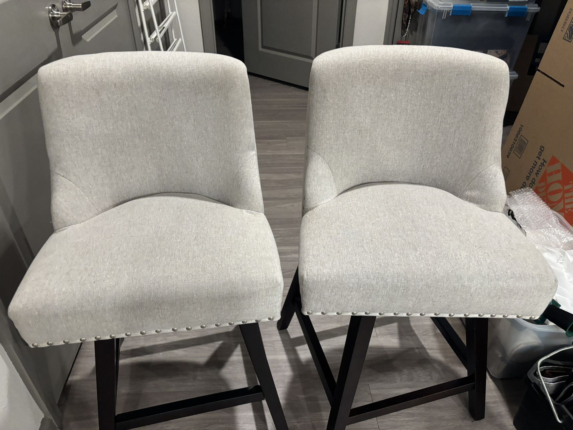 Set Of Two Counter Height Swivel Stools