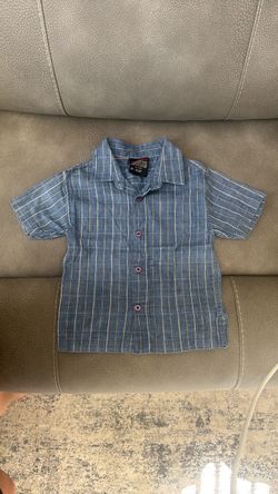 FUBU 4T Toddler Boys Button Up Blue Shirt