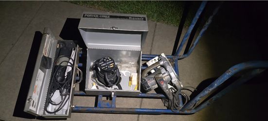 4 Different Porter Cable Saws, Sawzaw, Router Or Wood Designing Saw, Skill Saw & Wood Shaving Saw ALL WORK GOOD