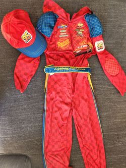 Disney Cars Lightning McQueen Kids Costume with Hat