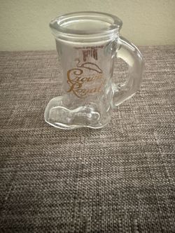 Vintage Crown Royal Boot shaped  "Reigning King" Collectible Shot glass