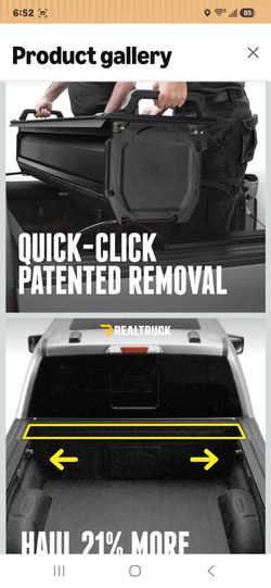 RealTruck RetraxPRO EZ-Off FRC-4000 Retractable Truck Bed Tonneau Cover | R-T-80378 | Fits 2021-2026 Ford F-150 Super Crew & Crew Cab & F-150 Lightnin