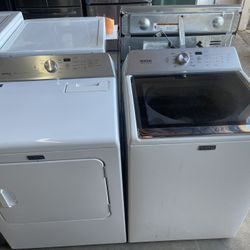 Maytag Top Load Washer With Agitator And Electric Dryer Comes With 90 Day Warranty