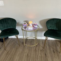 Chairs And Side Table 