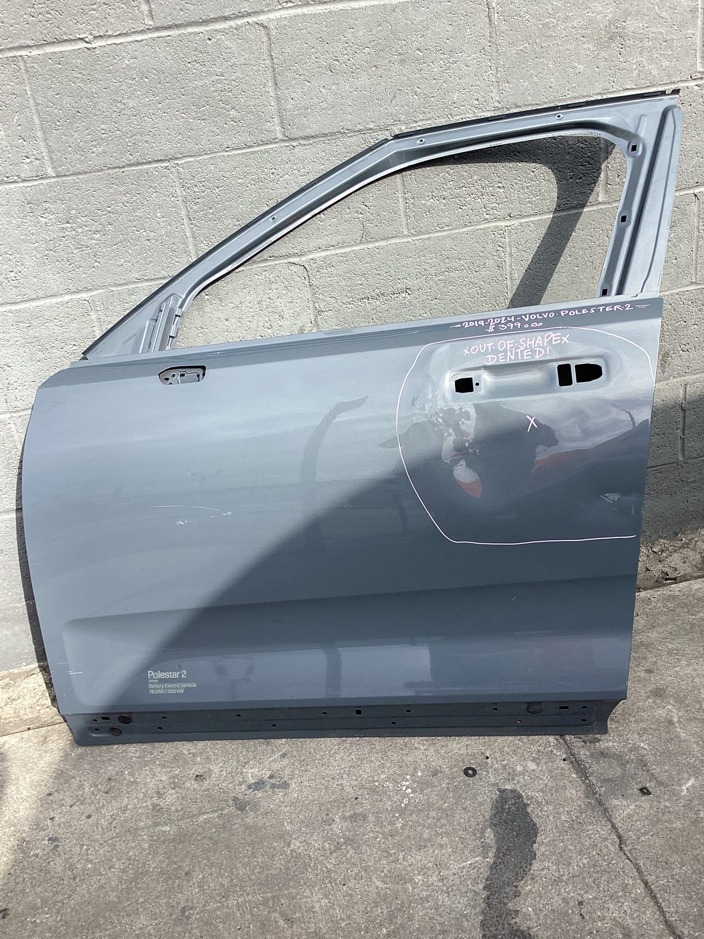 2019 - 2024 VOLVO POLESTER-2 Drivers Door OEM