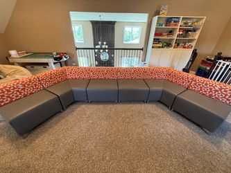 6-Piece Custom Modular Sectional Sofa – Commercial Grade – Excellent Condition