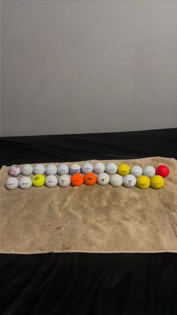 25 different brand golf balls