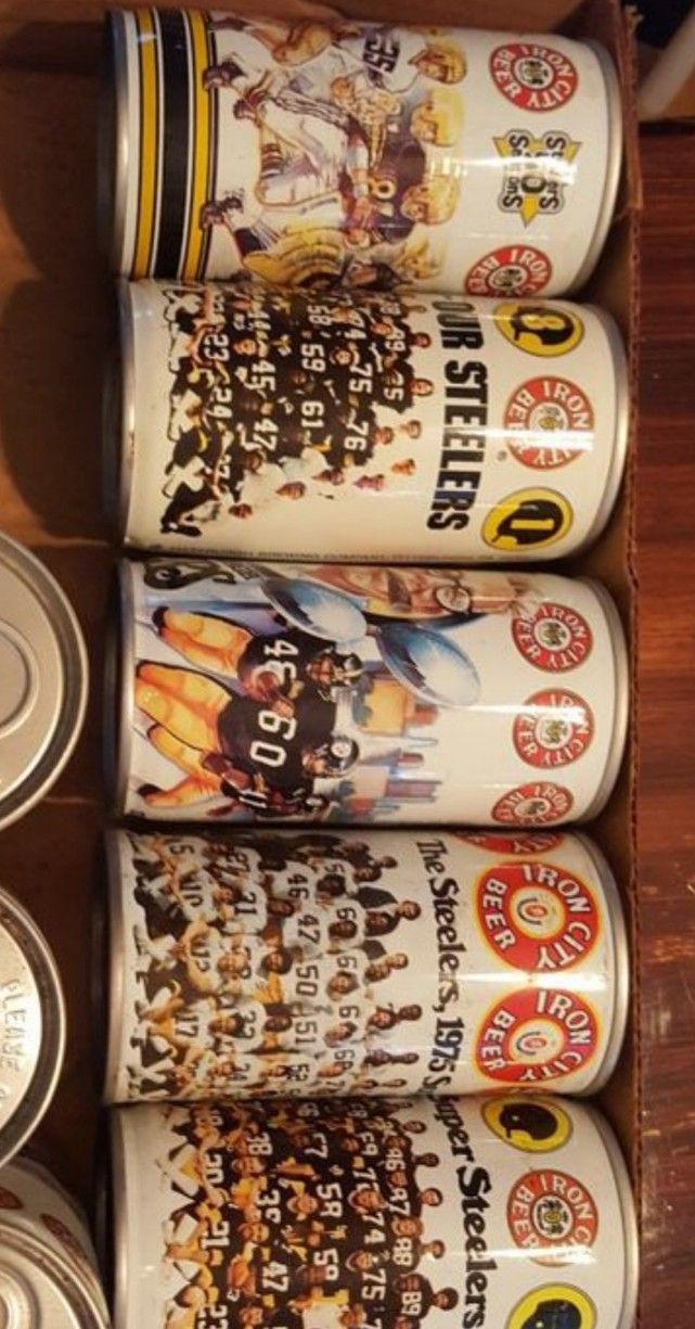 Steelers vintage Iron City beer cans