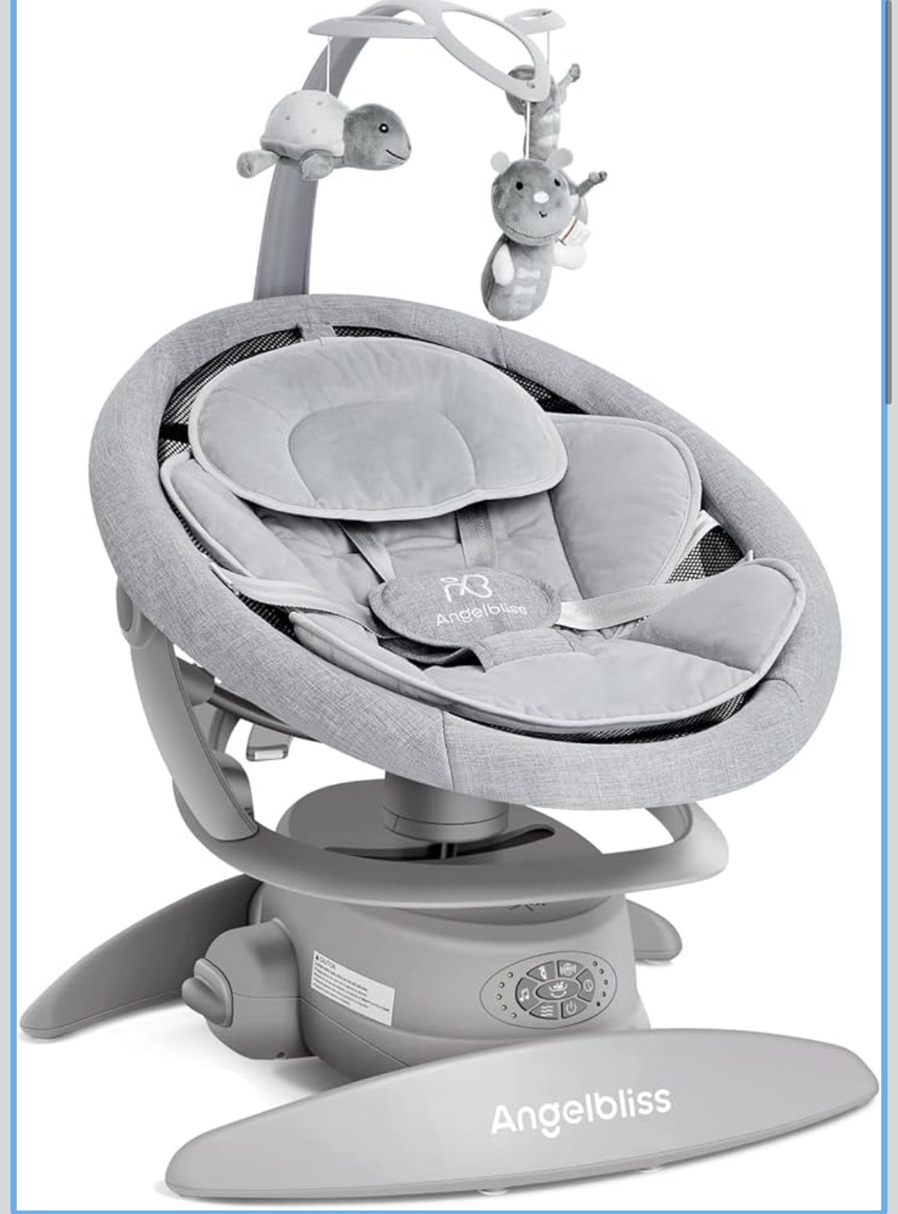 3-in-1 Baby Swing with Motion Detection, Portable Baby Swings for Infants with Removable Rocker & Stationary Seat