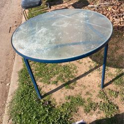 Glass Top Patio Table