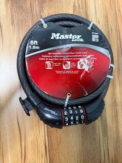 Master Lock 6 ft Combination Cable Lock – New