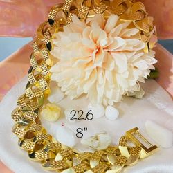 18k REAL PURE SOLID PAWNABLE SAUDI GOLD BRACELET 