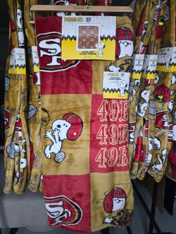 49ers Snoopy throw blanket